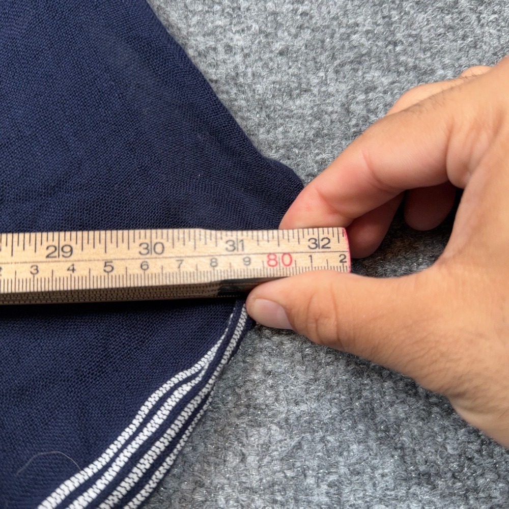 Lemlem Navy Maxi Dress with White Trim - Picture 3 of 7